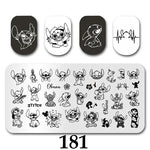 Cartoon Nail Art Stamping Plates 1+1=3