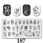 Cartoon Nail Art Stamping Plates 1+1=3