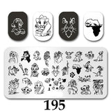 Cartoon Nail Art Stamping Plates 1+1=3