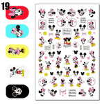 Cartoon 3D Nail Art Stickers 1+1=3