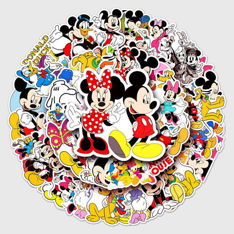 50pcs/pack Mickey Mouse and Friends Stickers