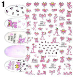 Cartoon 3D Nail Art Stickers 1+1=3