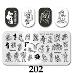 Cartoon Nail Art Stamping Plates 1+1=3