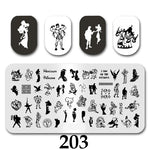 Cartoon Nail Art Stamping Plates 1+1=3