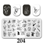 Cartoon Nail Art Stamping Plates 1+1=3