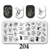 Cartoon Nail Art Stamping Plates 1+1=3