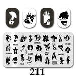 Cartoon Nail Art Stamping Plates 1+1=3