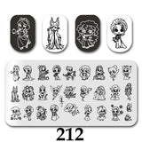 Cartoon Nail Art Stamping Plates 1+1=3