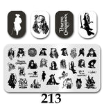 Cartoon Nail Art Stamping Plates 1+1=3