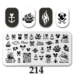 Cartoon Nail Art Stamping Plates 1+1=3