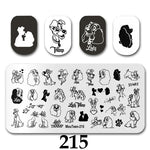 Cartoon Nail Art Stamping Plates 1+1=3