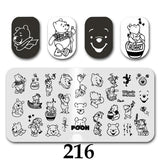 Cartoon Nail Art Stamping Plates 1+1=3