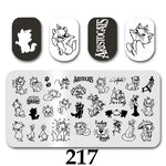 Cartoon Nail Art Stamping Plates 1+1=3