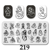 Cartoon Nail Art Stamping Plates 1+1=3