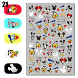 Cartoon 3D Nail Art Stickers 1+1=3