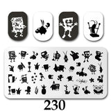 Cartoon Nail Art Stamping Plates 1+1=3