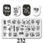 Cartoon Nail Art Stamping Plates 1+1=3