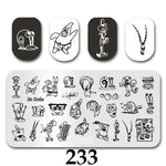 Cartoon Nail Art Stamping Plates 1+1=3