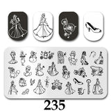 Cartoon Nail Art Stamping Plates 1+1=3