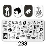 Cartoon Nail Art Stamping Plates 1+1=3