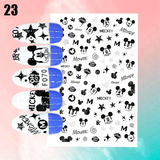 Cartoon 3D Nail Art Stickers 1+1=3