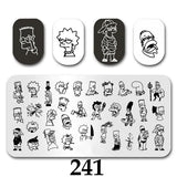 Cartoon Nail Art Stamping Plates 1+1=3