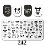 Cartoon Nail Art Stamping Plates 1+1=3