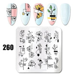 Nail Art Stamping Plates 78 Different Types of Manicure Designs 1+1=3