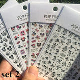 4pcs/set Cartoon 3D Nail Stickers