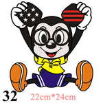 Cartoon Patches Stickers for Clothing 1+1=3