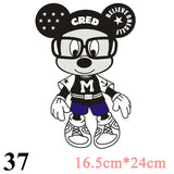 Cartoon Patches Stickers for Clothing 1+1=3