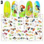 Cartoon 3D Nail Art Stickers 1+1=3