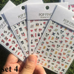 4pcs/set Cartoon 3D Nail Stickers