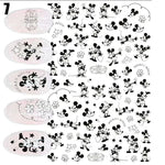 Cartoon 3D Nail Art Stickers 1+1=3