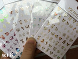 4pcs/set Cartoon 3D Nail Stickers