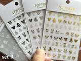 4pcs/set Cartoon 3D Nail Stickers