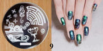 Nail Art Stamping Plates "The Wizarding World Of Magic" 1+1=3