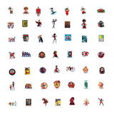 50-100pcs/pack The Incredibles Cartoon Stickers