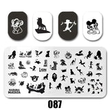 Cartoon Nail Art Stamping Plates 1+1=3