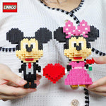 803pcs + 3D Micro Building Blocks Mickey & Minnie