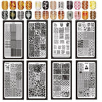 Nail Art Stamping Plates 32 Different Types of Manicure Designs (Letter, Pattern) 1+1=3