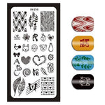Nail Art Stamping Plates 32 Different Types of Manicure Designs (Letter, Pattern) 1+1=3
