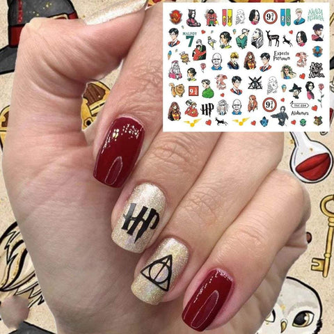 Harry Potter 3D Nail Art Stickers 1+1=3