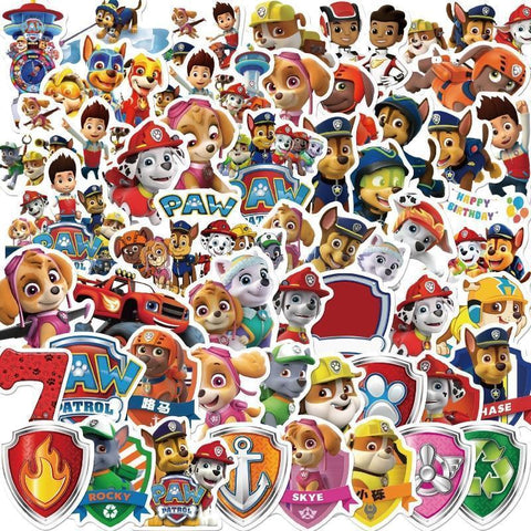 50pcs/pack Cartoon PAW Patrol Stickers